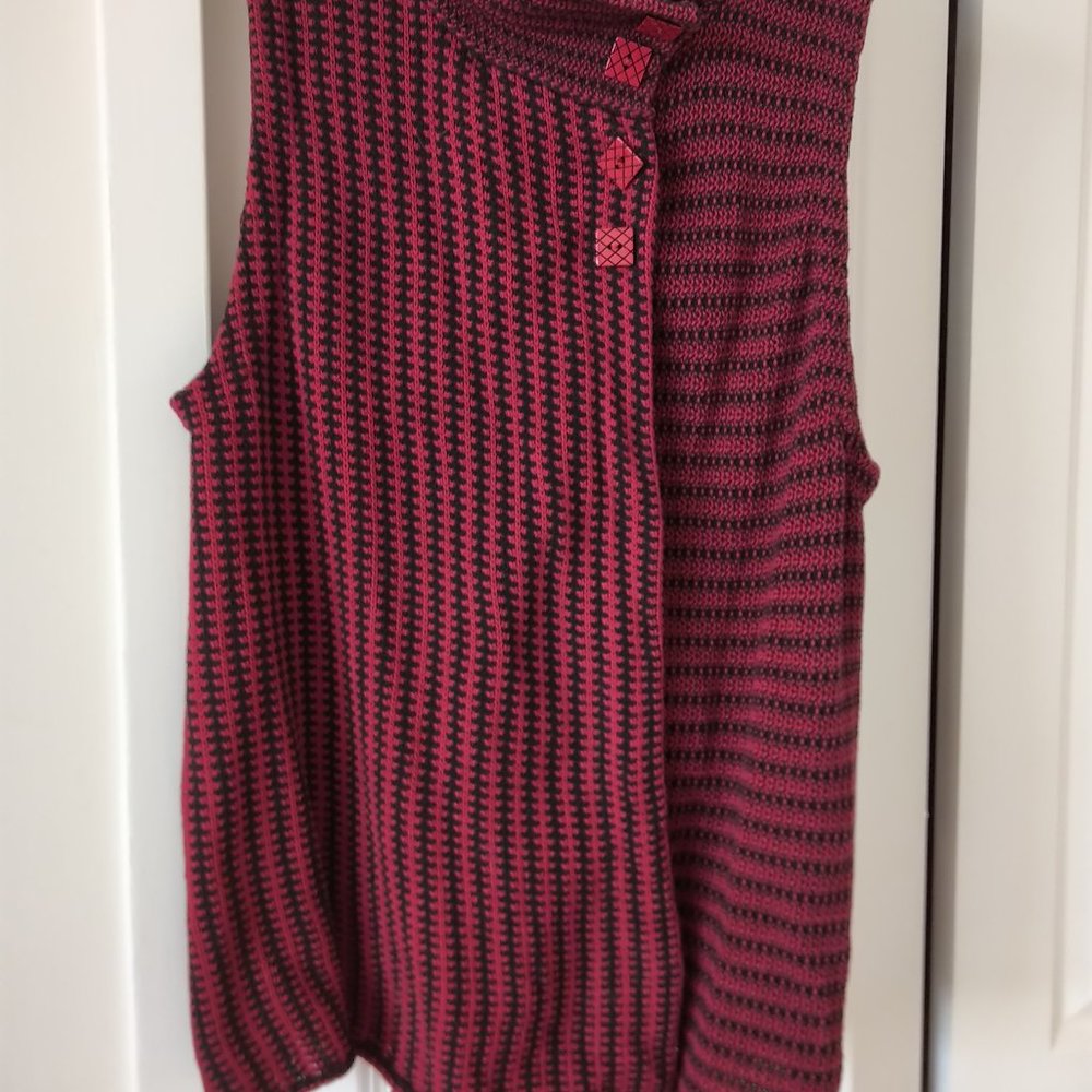 100% Cotton Knitted Long Sweater Vest